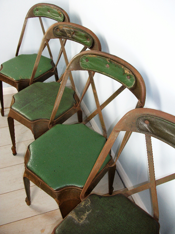 Rare Set of Four Stacking Chairs by Evertaut
